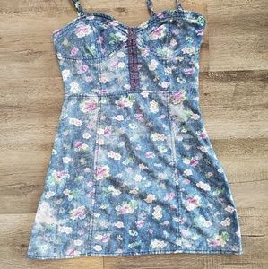 Lola Rae Denim Floral Dress